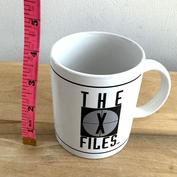 THE X-FILES White with Logo Ceramic Coffee Tea Cup Mug 1996 20th Century Fox - Picture 6 of 6